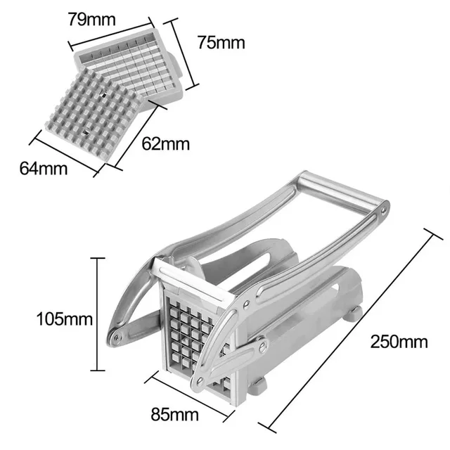 French Fries Cutter – Potato Chips Maker with 2 Blades | ChefAura