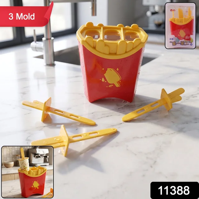French Fries Ice Pop Mould – Reusable Kulfi Maker for Summer