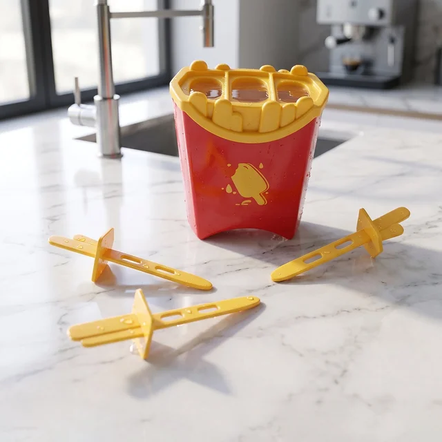 French Fries Ice Pop Mould – Reusable Kulfi Maker for Summer