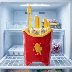 French Fries Ice Pop Mould – Reusable Kulfi Maker for Summer