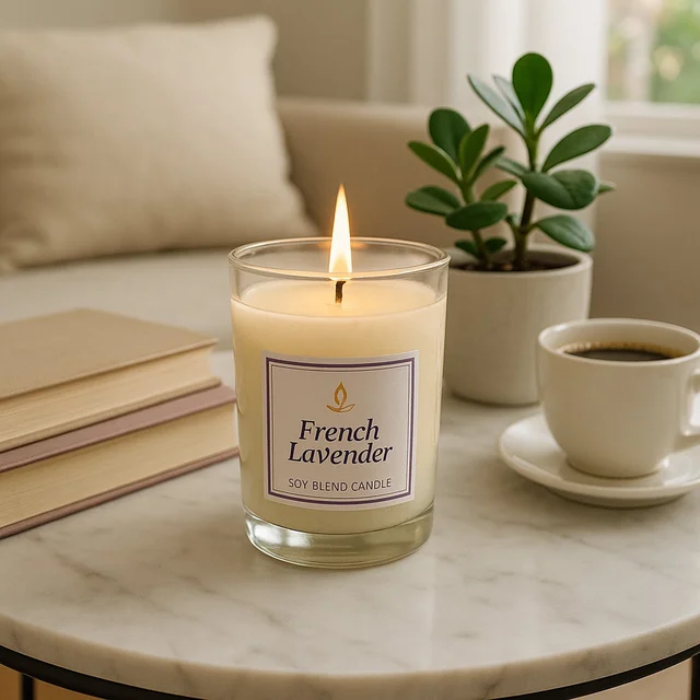 French Lavender Soy Candle – Relaxing Aromatherapy Jar 50g