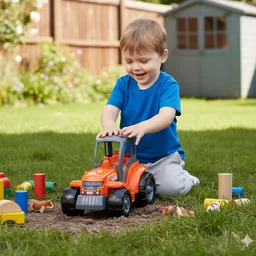 Friction Powered Tractor Toy – Durable Kids Farm Vehicle Play