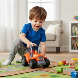 Friction Powered Tractor Toy – Durable Kids Farm Vehicle Play
