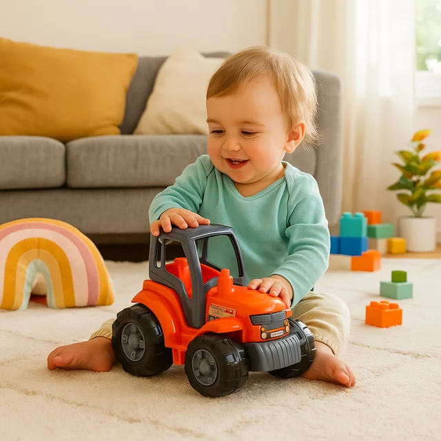 Friction Powered Tractor Toy – Durable Kids Farm Vehicle Play