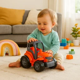 Friction Powered Tractor Toy – Durable Kids Farm Vehicle Play