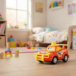 Friction-Powered Cartoon Racing Car Toy – Battery-Free & Sturdy