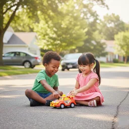 Friction-Powered Cartoon Racing Car Toy – Battery-Free & Sturdy