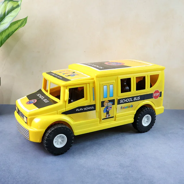 Friction-Powered School Bus Toy – Durable Push-and-Go Vehicle for Kids