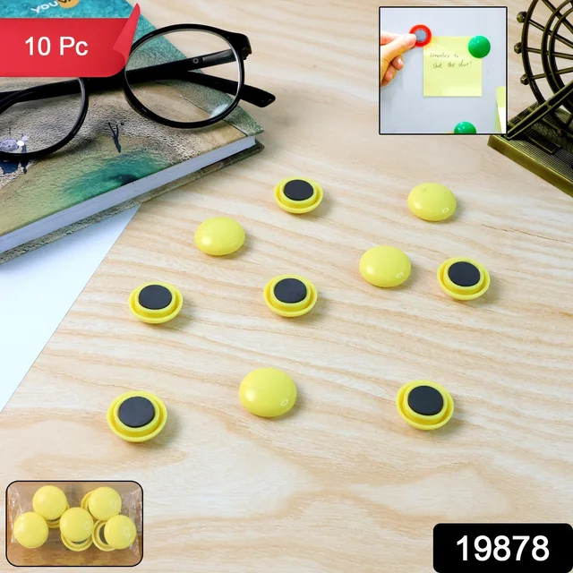Fridge Magnets – Strong Round Push-Pin Style (10 Pc Set)