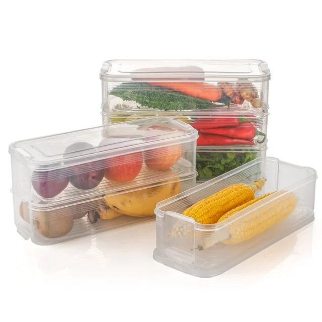 Fridge Storage Containers – Stackable 3-Pc Set, 1500ML | Organivo