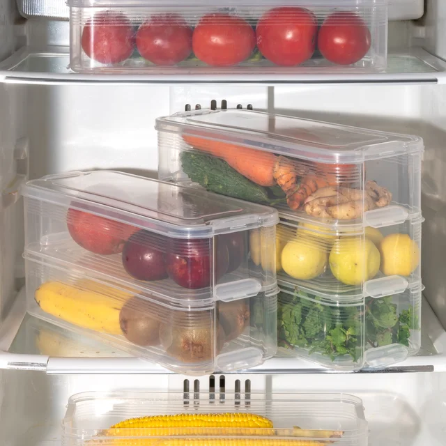 Fridge Storage Containers – Stackable 3-Pc Set, 1500ML | Organivo