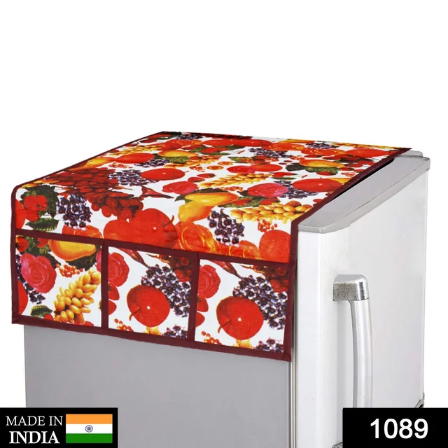 Fridge Top Cover – Decorative PVC Kitchen Appliance Protector | CookAura