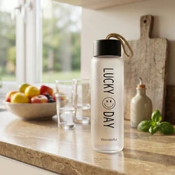 Frosted Glass Water Bottle – Leakproof & Travel-Friendly Design