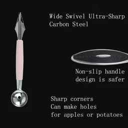 Fruit Carving Tool Kit – Stainless Steel Peeler & Scooper | Quickslice
