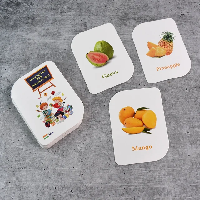 Fruit Flashcards – Durable 32-Piece Early Learner Set