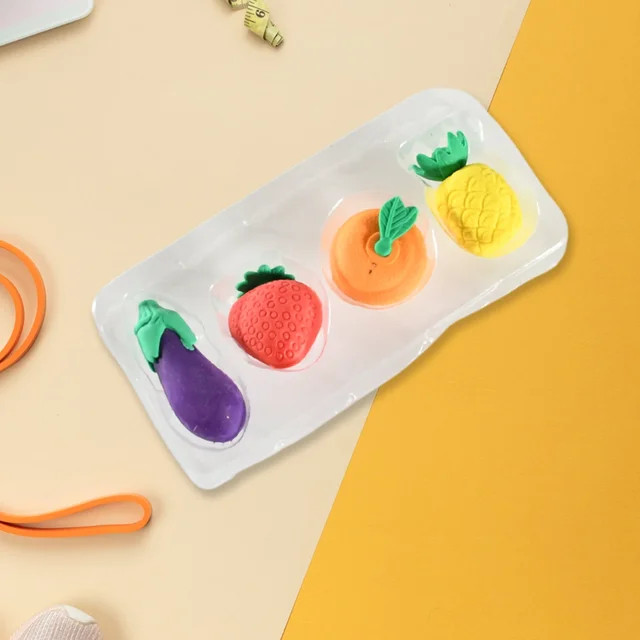 Fruit & Vegetable Erasers – Cute 3D Set for Kids | Writezo