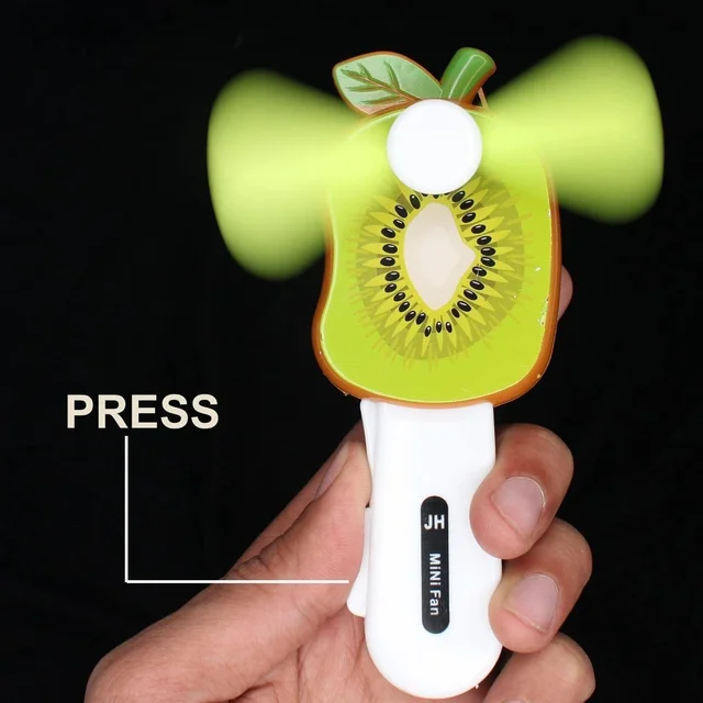 Fruit-Shaped Mini Hand Pressure Fan – Portable Kid’s Cooling