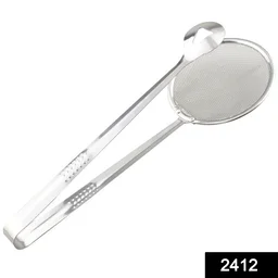Frying Filter Spoon – 2-in-1 Stainless Steel with Clip | Quickslice