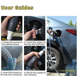 Fuel Transfer Pump – Portable Manual Siphon Kit for Liquids