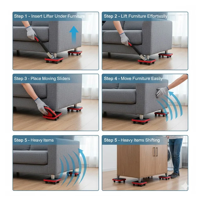 Furniture Lifter Tool – Heavy-Duty Appliance Shifter | ToolMate Pro