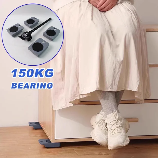 Furniture Lifter Tool Set – Heavy Duty 5 Pc Moving Kit for Easy Relocation