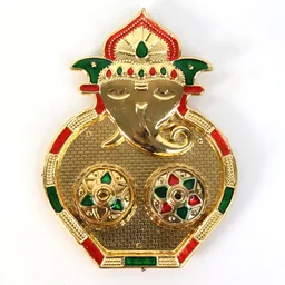 Ganesh Kumkum Box – Decorative Twin Containers for Pooja
