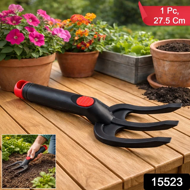 Garden Hand Cultivator Fork – Durable 3 Prong Soil Loosening Tool
