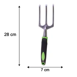 Garden Hand Fork 3 Tine Stainless Steel Digging Tool Ergonomic Handle (1 Pc)