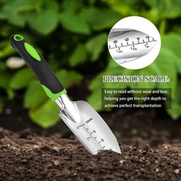 Garden Hand Trowel Stainless Steel Digging Tool Ergonomic Non Slip Handle (1 Pc)