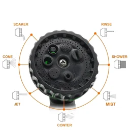 Garden Hose Spray Nozzle – Multi-Pattern with Flow Control