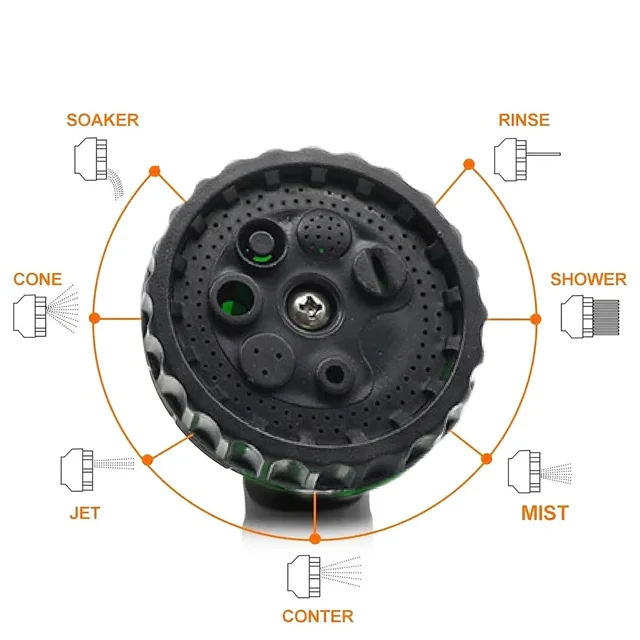 Garden Hose Spray Nozzle – Multi-Pattern with Flow Control