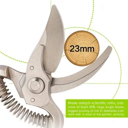 Garden Shears – 8-Inch Heavy-Duty Bypass Pruner | Grow Garden Tools