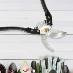 Garden Shears – High Carbon Steel Blades, Non-Slip Grip | Velvet Wipe