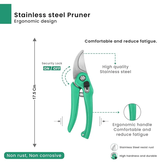 Garden Shears – Sharp Stainless Steel Bypass Pruners | Cisora