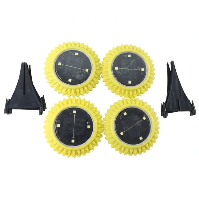 Garden Solar Light 4 Pc Sunflower Waterproof LED Pathway Stake Light (4 Pc Set)