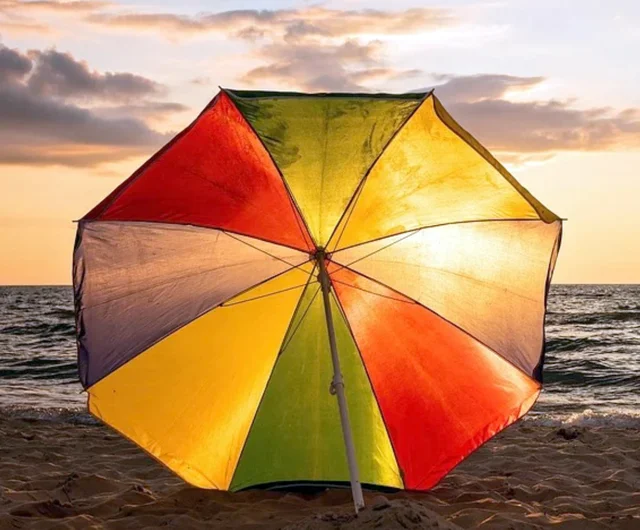Garden Umbrella for Sun Protection Waterproof Nylon Taffeta