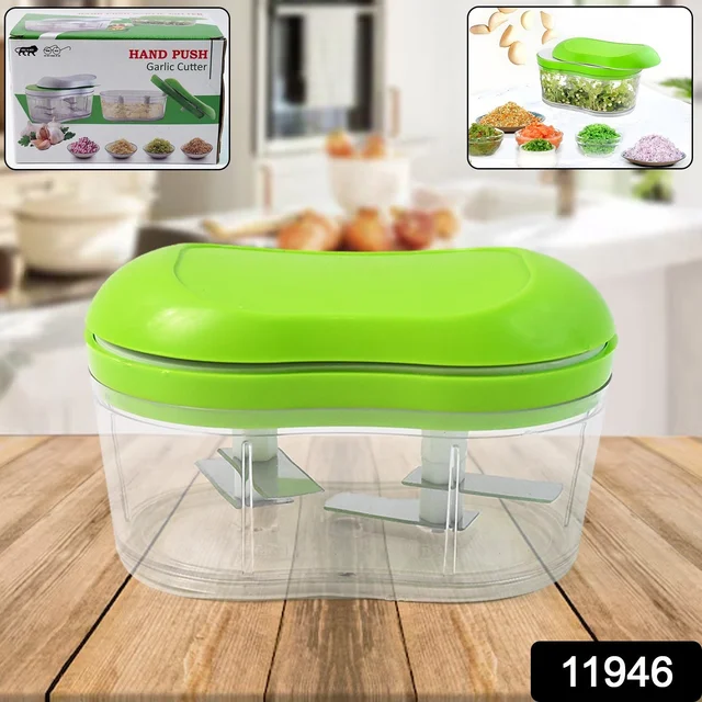 Garlic & Vegetable Chopper – Manual Hand Push for Quick Prep