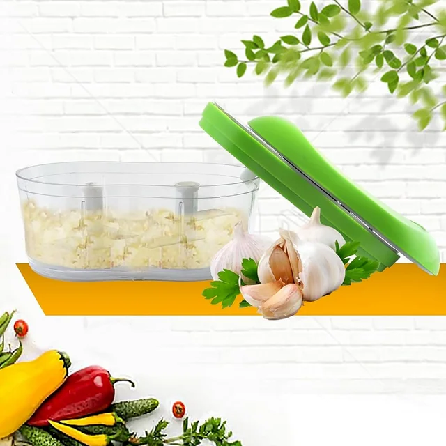 Garlic & Vegetable Chopper – Manual Hand Push for Quick Prep