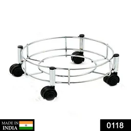 Gas Cylinder Trolley – Stainless Steel with Heavy-Duty Wheels | Indo Glow
