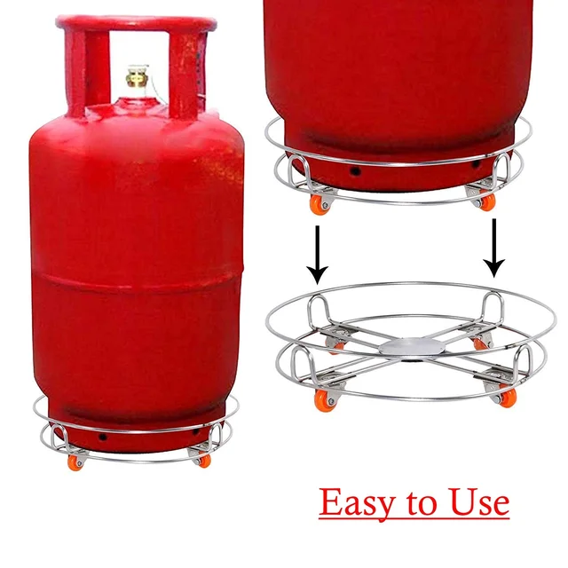 Gas Cylinder Trolley – Stainless Steel with Wheels | Gambit