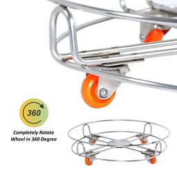 Gas Cylinder Trolley – Stainless Steel with Wheels | Gambit