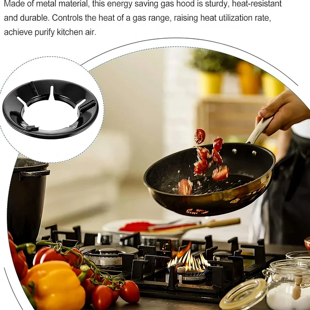 Gas Stove Flame Protector Ring – 4 Pc Set for Efficient Cooking