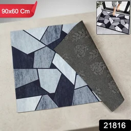 Geometric Anti Slip Door Floor Mat – Stylish & Water Absorbent