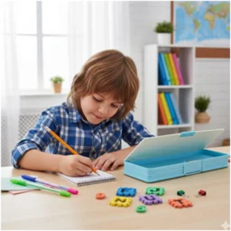Geometry Box with Calculator – Magnetic Double-Sided for Students | ScribbleJoy