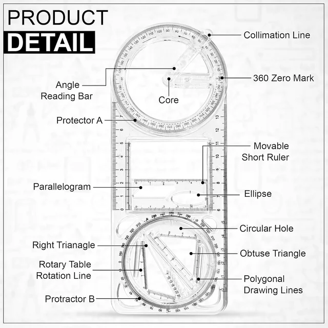Geometry Drawing Tool – Multi-Functional Precision Instrument
