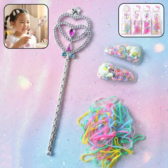 Girls Hair Accessories Kit – Colourful Styling & Play Set