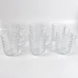 Glass Coffee Mugs – 225ml Heat-Resistant Set of 6 | Indo Glow