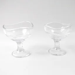 Glass Dessert Bowls – Elegant Footed Set for Ice Cream & Sweets | Indo Glow