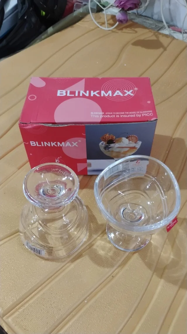 Glass Dessert Bowls – Elegant Footed Set for Ice Cream & Sweets | Indo Glow