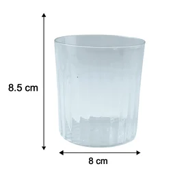 Glass Drinking Set – Durable 6-piece 300ml Ribbed Tumblers